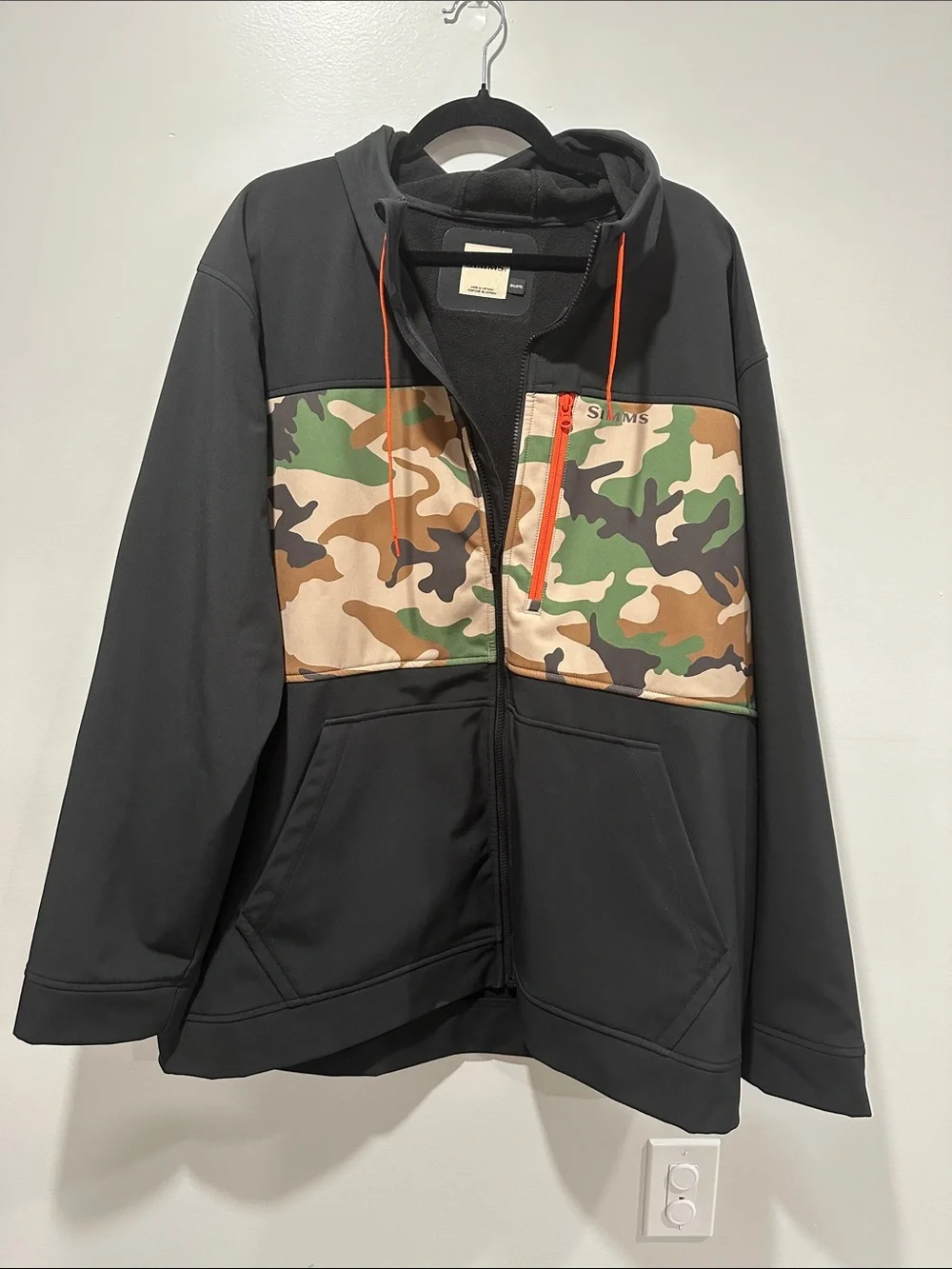Simms Black Rogue Fleece Hooded Jacket